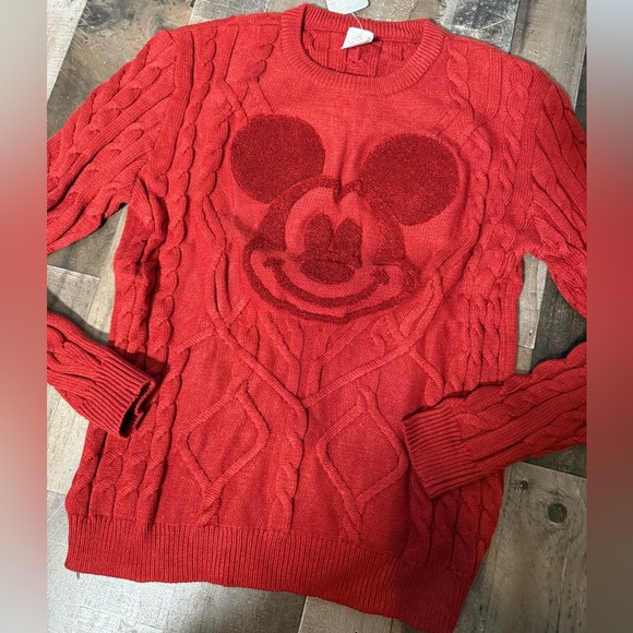 NWT Disney Parks Adult Soft Mickey Mouse Sweater- Large‎